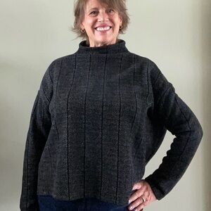 Bobi Charcoal Turtleneck Sweater